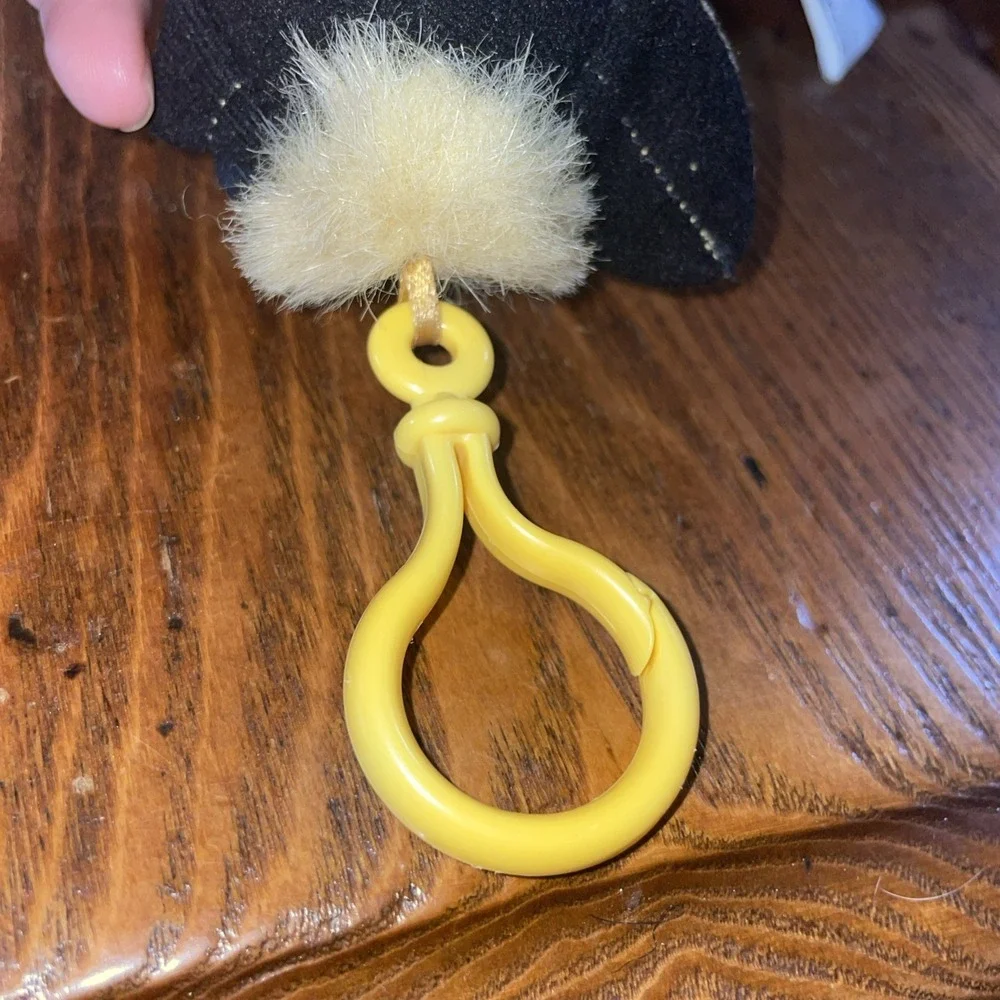 vintage 1995 WORKING‎ Black Furby keychain hook Gray Eyes (needs Batteries)